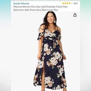 Floral 0X maxi dress unworn